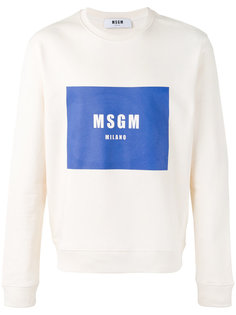 толстовка с принтом логотипа MSGM