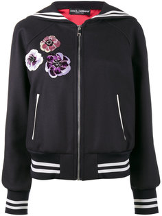 куртка-бомбер с цветочными элементами Dolce & Gabbana