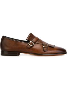 туфли-монки с бахромой Santoni