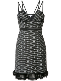 платье в диагональную полоску Carven