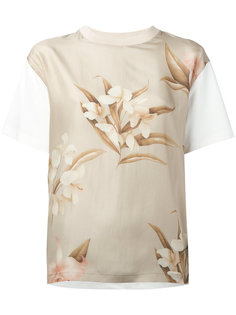 футболка с цветочным принтом  Moncler
