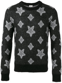 свитер с принтом звезд Saint Laurent