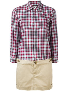 платье-рубашка в клетку Dsquared2