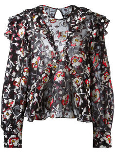 блузка с вышитыми розами Isabel Marant