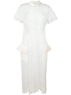 прозрачное платье с воротником-поло Comme Des Garçons Vintage