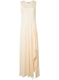 длинное платье с драпировкой Jil Sander
