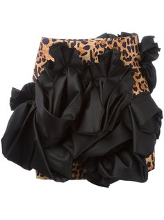 юбка с оборками и леопардовым узором Dsquared2