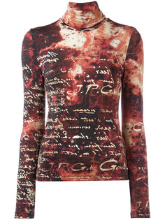 свитер с принтом в виде надписи Jean Paul Gaultier Vintage
