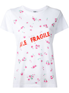 футболка с цветочным принтом fragile  Sonia By Sonia Rykiel
