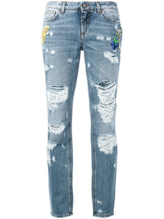 рваные джинсы-бойфренды Dolce & Gabbana