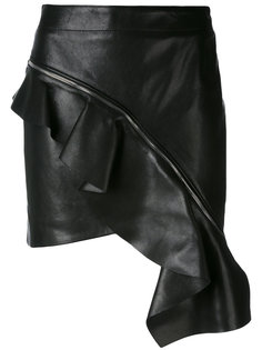 асимметричная юбка с оборками Saint Laurent