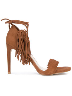 босоножки с отделкой бахромой Stuart Weitzman