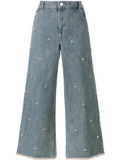 джинсы с украшением из кристаллов Swarovksi  Sandy Liang