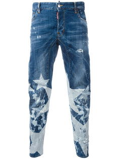 джинсы с принтом звезд Dsquared2