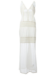 длинное многослойное кружевное платье  Just Cavalli