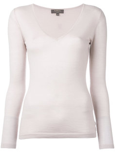 тонкий кашемировый джемпер с V-образным вырезом  N.Peal