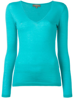 тонкий джемпер с v-образным вырезом  N.Peal