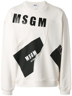 толстовка с принтом-логотипом MSGM