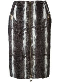 юбка из искусственного меха Christian Dior Vintage