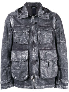 куртка с капюшоном и эффектом металлик  Stone Island Shadow Project