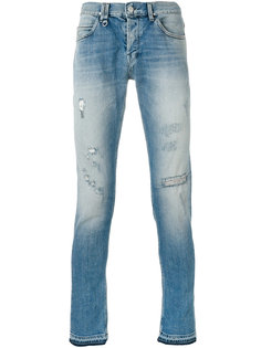 джинсы скинни с легкими потертостями Cycle