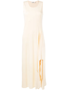 длинное платье без рукавов  Jil Sander