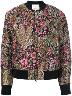 укороченная куртка-бомбер с цветочной отделкой  3.1 Phillip Lim