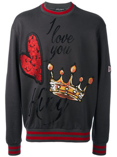 толстовка с вышивкой Dolce & Gabbana