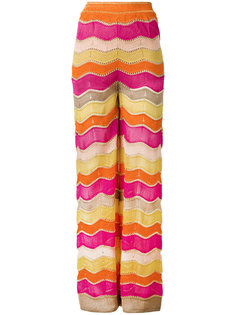 расклешенные брюки с узором зигзаг M Missoni