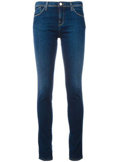 джинсы скинни с потертой отделкой Armani Jeans