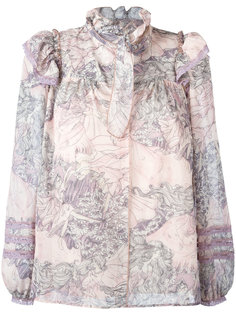 блузка с оборками на воротнике Marc Jacobs
