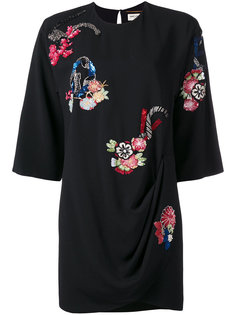 платье с цветочной вышивкой Saint Laurent