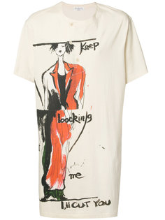 длинная футболка с вырезом-хенли Yohji Yamamoto