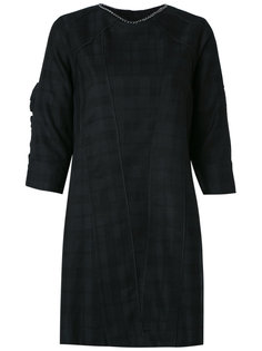 plaid shift dress Andrea Bogosian