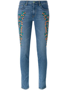 джинсы скинни с вышивкой Sandrine Rose