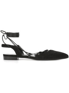 сандалии с завязками на щиколотке Saint Laurent