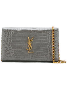 сумка на плечо с эффектом крокодиловой кожи Saint Laurent