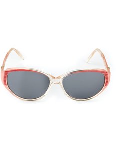 солнцезащитные очки с оправой в рубчик Yves Saint Laurent Vintage