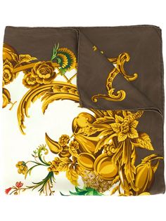 платок с принтом в стиле "барокко" Christian Dior Vintage