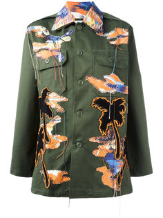 куртка в военном стиле с нашитыми птицами Night Market