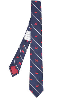 галстук с вышивкой крабов Thom Browne