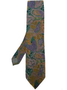 галстук с абстрактным принтом Kenzo Vintage