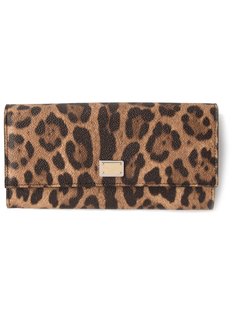 кошелек с леопардовым принтом  Dolce & Gabbana