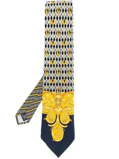 галстук с принтом в стиле "барокко" Versace Vintage