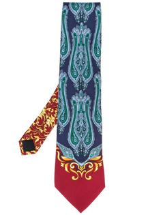 галстук с барочным узором Versace Vintage