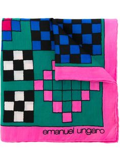 нагрудный платок с узором в клетку Emanuel Ungaro Vintage