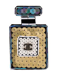 брошка в форме парфюмерной бутылочки Chanel Vintage