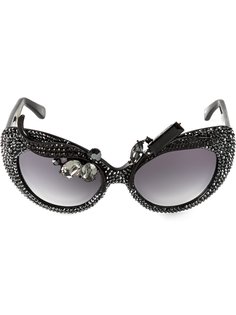 декорированные солнцезащитные очки "кошачий глаз" A-Morir