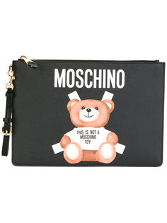 клатч с медведем Moschino
