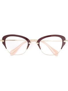 оптические очки в оправе "кошачий глаз" Miu Miu Eyewear